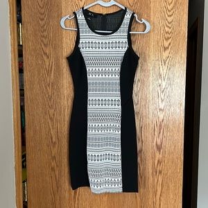 BCX zero black and white dress